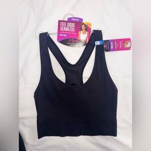 NWT MAIDENFORM CROP TANK WIRELESS 4 WAY STRETCH SEAMLESS RIB SIZE S, L ,XL